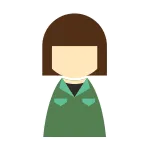 Female Work Clothes Green SVG Icon